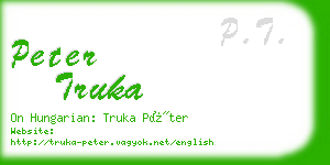 peter truka business card